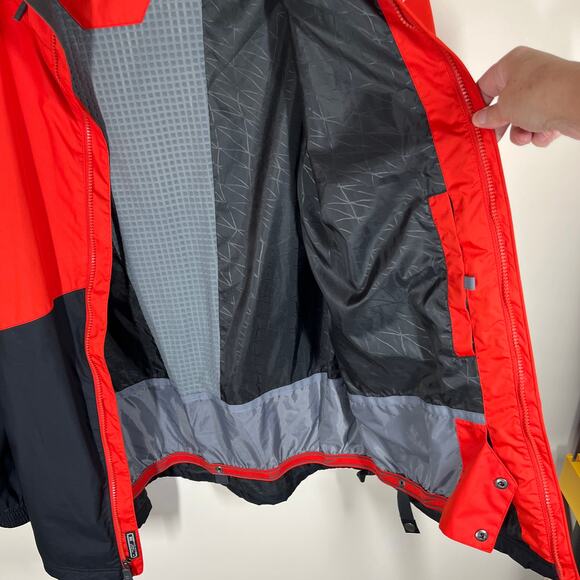 Nike Kampai Snowboard Jacket Large Waterproof Breathable Pit Zippers Red/Org Blk - Picture 12 of 16